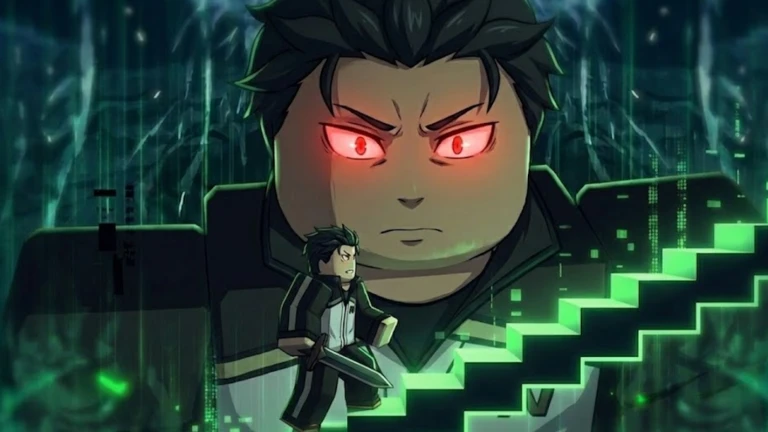 Subaru Stairs Experience gameplay showing character on glowing green stairs